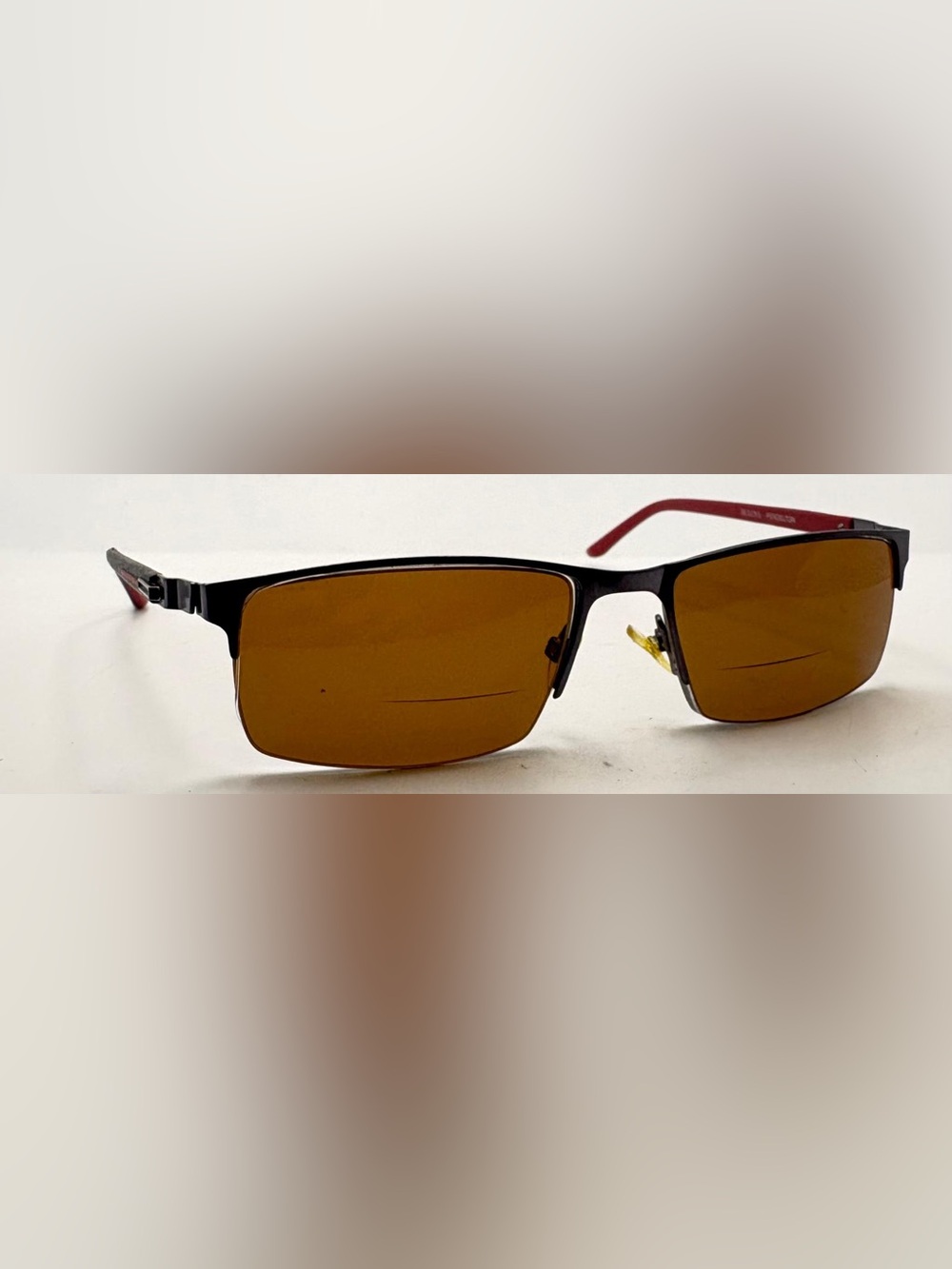 Bulova Pendelton Gunmetal Oval Half-Rim Sunglasses Frames Only